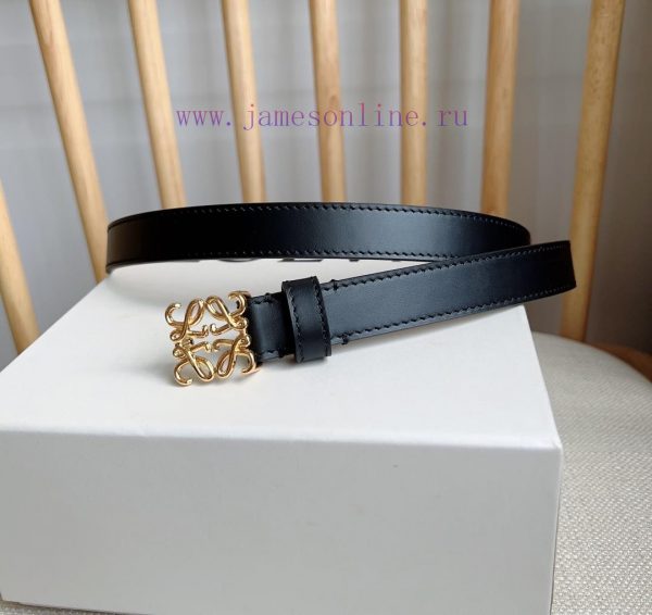 LOEWE's latest same style belt [Celebration] [Celebration] Smooth cowhide narrow belt with A kd85ax0m - Image 3