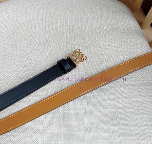 LOEWE's latest same style belt [Celebration] [Celebration] Smooth cowhide narrow belt with A kd85ax0m - Image 4