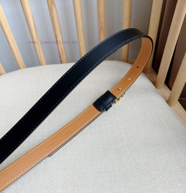 LOEWE's latest same style belt [Celebration] [Celebration] Smooth cowhide narrow belt with A kd85ax0m - Image 6