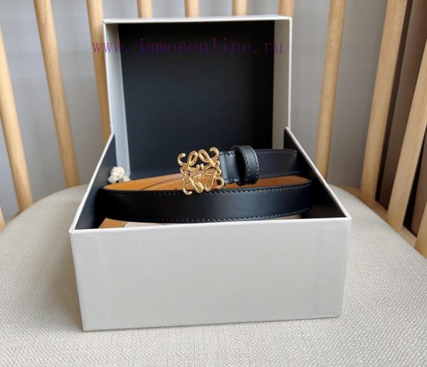 LOEWE's latest same style belt [Celebration] [Celebration] Smooth cowhide narrow belt with A kd85ax0m - Image 7
