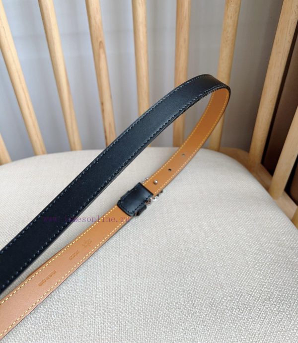 LOEWE's latest same style belt [Celebration] [Celebration] Smooth cowhide narrow belt with A vmtgtchr - Image 6