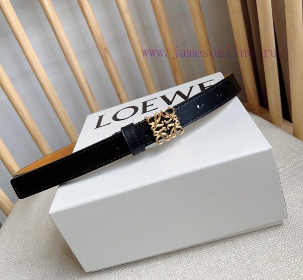 LOEWE's latest same style belt [Celebration] [Celebration] Smooth cowhide narrow belt with A kd85ax0m - Image 8