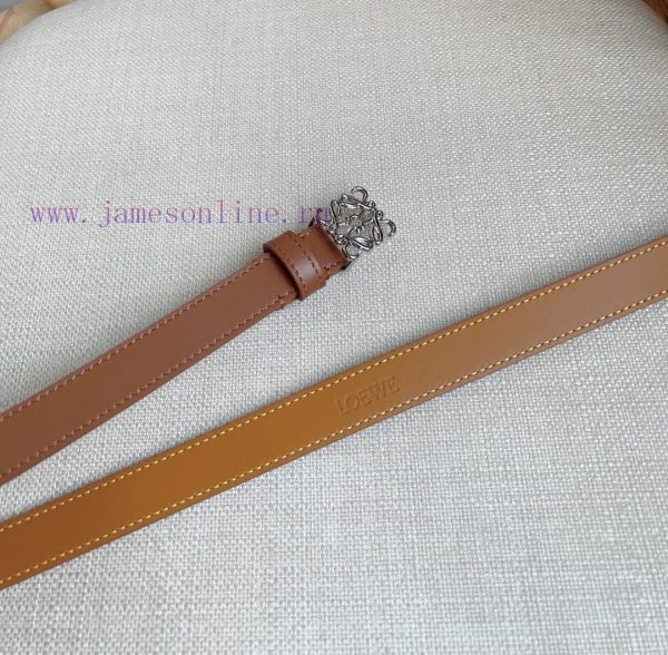 LOEWE's latest same style belt [Celebration] [Celebration] Smooth cowhide narrow belt with A mp5f7e1p - Image 4