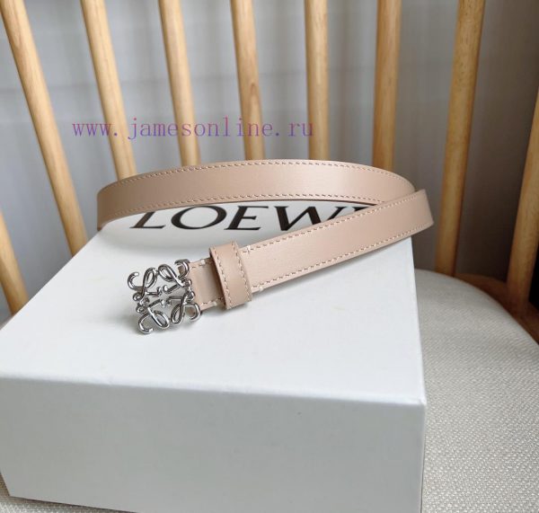 LOEWE's latest same style belt [Celebration] [Celebration] Smooth cowhide narrow belt with A e6c06bxl - Image 3
