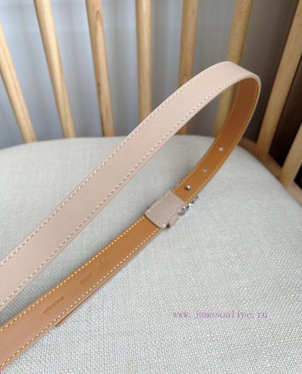 LOEWE's latest same style belt [Celebration] [Celebration] Smooth cowhide narrow belt with A e6c06bxl - Image 6