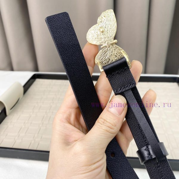 Dior 24 Early Spring New C D Buckle Brass 🦋 Cowhide belt classic forever 2.0cm neijvxa8 - Image 6