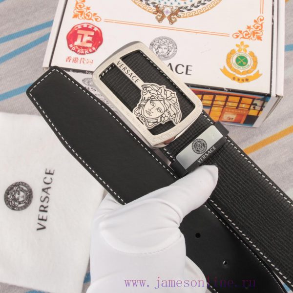 Belt belt Versace cowhide beltMen's belt material: 100% head layer cowhide belt, guaranteed lpv6jmfr - Image 9