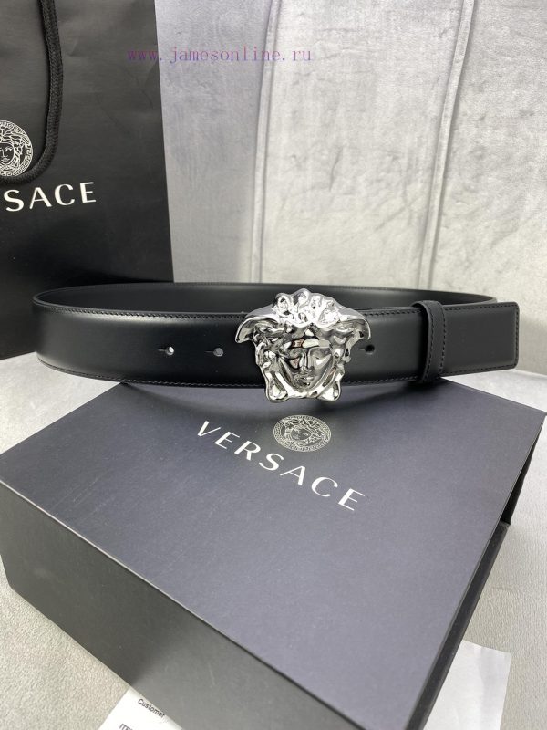 ️, Width 4.0cm Versace This original Versace belt is adorned with the Versace logo 3D Medusa kcd4qr0w - Image 5