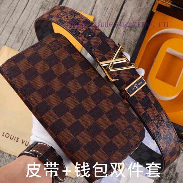 LV. Yilu Weideng Double Piece SetWooden box, belt+wallet, two-piece setGrade: Italian import fby5rlos