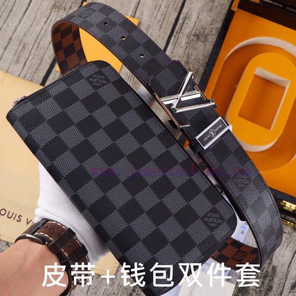 LV. Yilu Weideng Double Piece SetWooden box, belt+wallet, two-piece setGrade: Italian import 2kgwxqtu