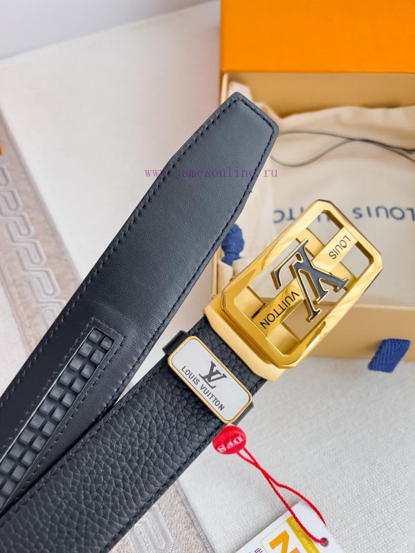 LV... Louis Vuitton Belt ️ Automatic BeltAutomatic buckle, made of pure steel material, with vxun1dta - Image 7
