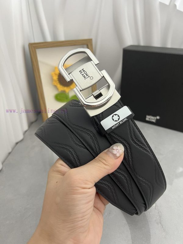 Montblanc Automatic BeltMaterial: Leather Belt with 100% Head Layer. The leather belt is gua 6u2h2cka - Image 3