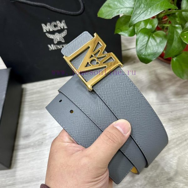 MCM 40MM wide double-sided original calf leather with a single ruthenium palladium plated bu yyq7kkre