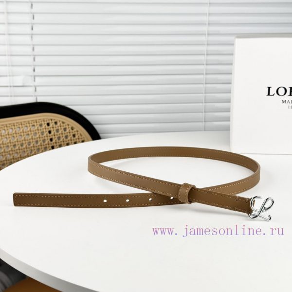 Loewe W2024Ss autumn and winter new smooth calf leather belt with L letter combination needl zmf2uvyn - Image 3