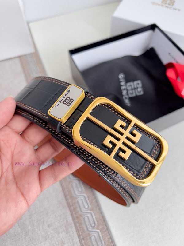 Givenchy GIVENCHY Belt ️ BeltBuckle, smooth buckle made of pure steel material, leather belt b0g6cx75 - Image 3