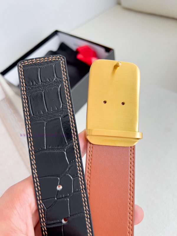 Givenchy GIVENCHY Belt ️ BeltBuckle, smooth buckle made of pure steel material, leather belt b0g6cx75 - Image 6