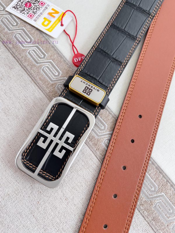 Givenchy GIVENCHY Belt ️ BeltBuckle, smooth buckle made of pure steel material, leather belt 8eyf7ldg - Image 7