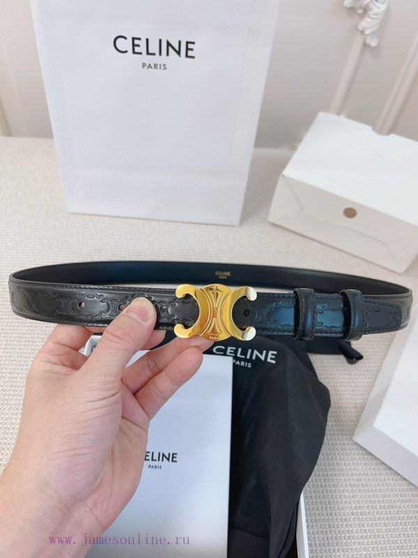 CELINE's original 2.5cm wide waistband is crafted from finely crafted calf leather, while th 0m1oy1qk