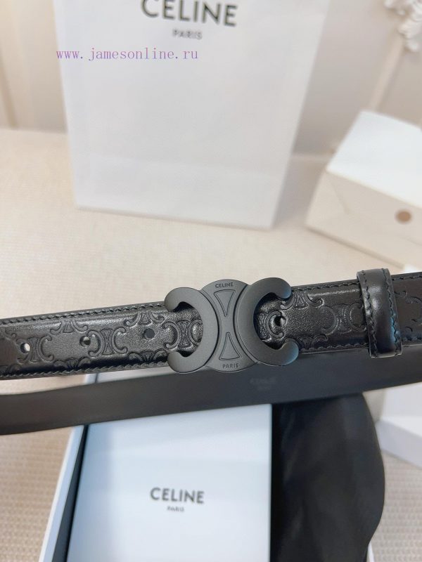 CELINE's original 2.5cm wide waistband is crafted from finely crafted calf leather, while th gk2r8d7u - Image 3