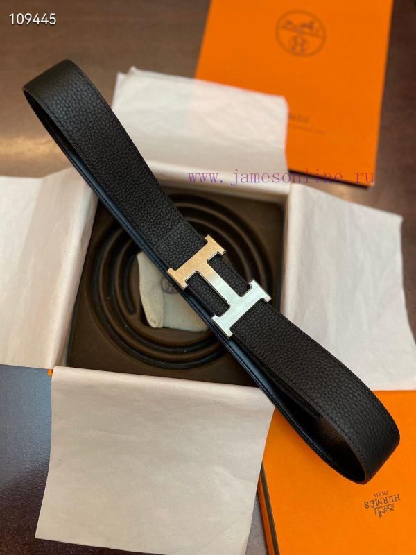 3.8cm, Hermes/Hermes Classic H brushed gold/palladium buckle, imported togo leather lining, v7lhtibb